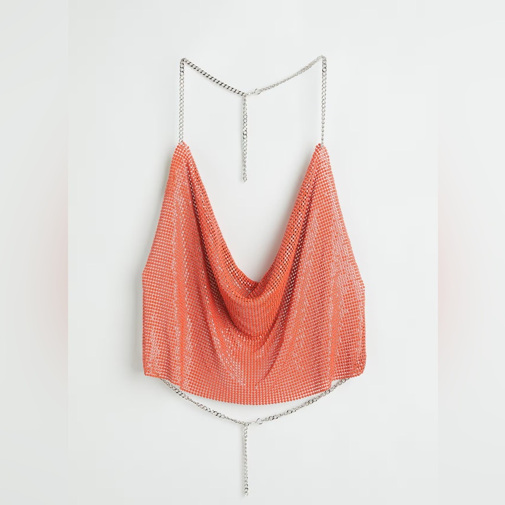 Metal Halterneck chain top from H&M, XS